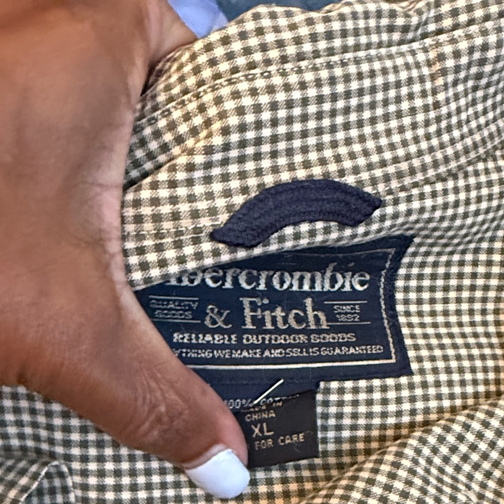 Abercrombie & Fitch Green Checkered Shirt